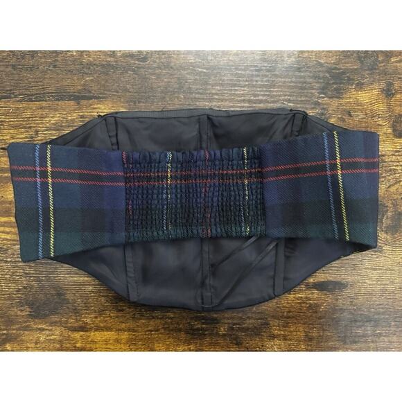 Ronny Kobo Nora Strapless Top Blue Tartan-Size XS NWOT - Picture 5 of 8